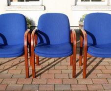 3 Upholstered Bentwood Chairs