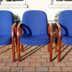 3 Upholstered Bentwood Chairs