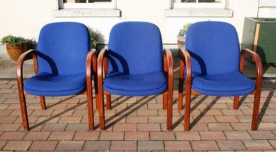 3 Upholstered Bentwood Chairs