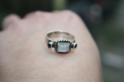 Vintage Sterling Silver 925, Mixed Gemstone Ring
