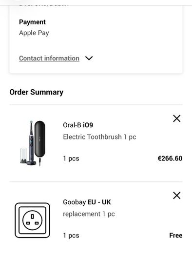 Oral B IO9 electric toothbrush (no brush head)