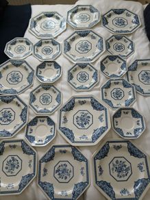 21 Royal Staffordshire  Old Pekin Blue and White Plates