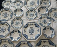 21 Royal Staffordshire  Old Pekin Blue and White Plates