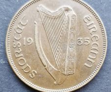 1935 Ireland Penny Coin