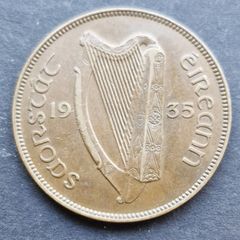 1935 Ireland Penny Coin