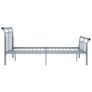 Bed Frame Grey Metal 140x200 cm Image 3