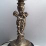 Pair of Victorian brass oil lamps converted to electrics Image 5