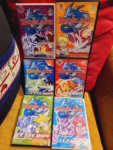 Beyblade Dvd's Volumes 2, 3, 4, 6, 7, 9 Rare