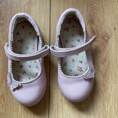 Next girls pink shoes with butterfly detail - size 6