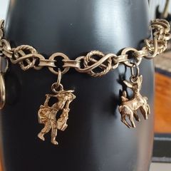 Vintage 9k Gold Charm Bracelet