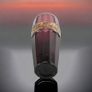 Rare amethyst signed Walther glass vase with gold relief Image 2