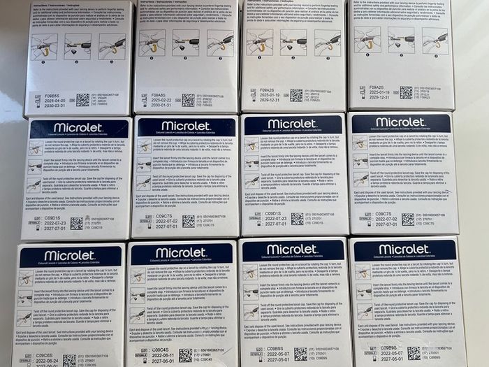 Bundle of Microlet Coloured Lancets
