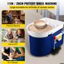 350W 28cm Electric Pottery Wheel Machine Foot Pedal Manual w/ Tools Blue Image 4