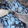 Crocs Rebel Rebel clogs Size Uk 6 Blue & black tie-dye with signature silver spike detailing Image 5