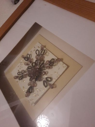 beaded framed picture