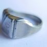 Vintage Nickel Silver Signet Ring - Classic size T Image 7