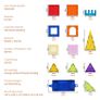 Magnetic Tiles Magnetic Building Toy 55 PCS Magnet Blocks for Kids 3D Set Image 2