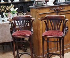 Pair of Vintage Bentwood Bar Stools