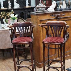 Pair of Vintage Bentwood Bar Stools