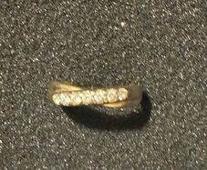 9ct Gold Cz Half Eternity Ring