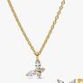 Pandora Gold Sparkling Butterfly Necklace Brand New Image 3