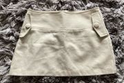 Cream mini skirt