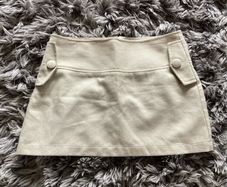 Cream mini skirt