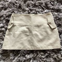 Cream mini skirt