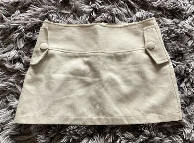 Cream mini skirt