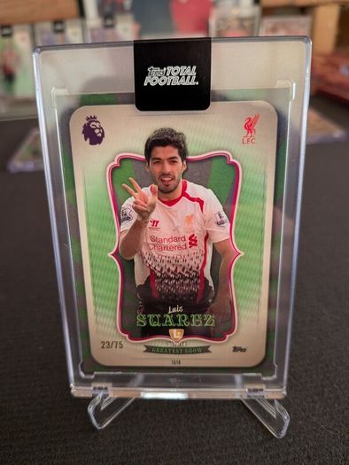 Luis Suarez Liverpool FC Topps Total Football Greatest Show card /75