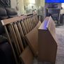 King size bed frame with large storage box. Image 7