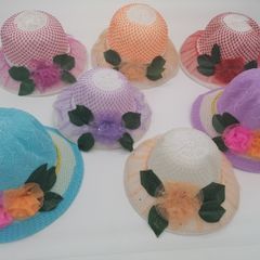 Girls Sun Hats With Flowers