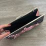 Silver and Pink Sequence Clutch Bag Image 3