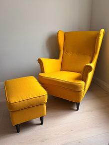 Ikea Strandmon Armchair & Footstool