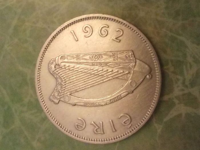 Ireland 1962 Half Crown. Free Post