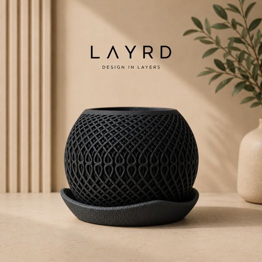 Modern 3D Printed Decorative Plant Pot