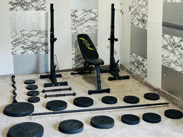 Adjustable Rack Bench Weights Barbell Dumbbells
