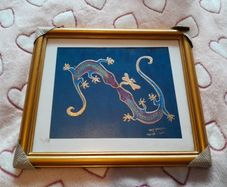 Lizard photo and frame