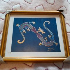 Lizard photo and frame