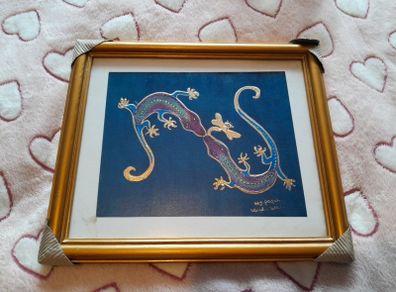 Lizard photo and frame