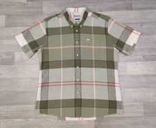 Barbour Linen Blend Short Sleeve Shirt Mens XXL