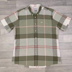 Barbour Linen Blend Short Sleeve Shirt Mens XXL
