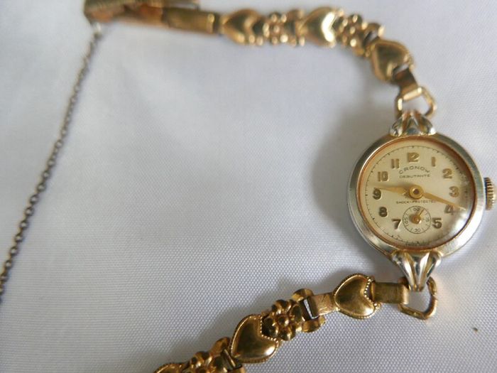 Vintage 1930s CRONOW Rolled Gold Watch - Working Vintage Ladies Manual Wind Up Wrist Watch