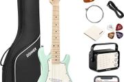 SALE 30 Inch Kids Junior Electric Guitar Beginner Kit ST Style Mini Guitar Premium Bundle with Amp, Tuner, Capo, Bag, Strap, String, Cable (FREE SHIPPING)