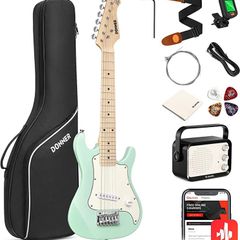 SALE 30 Inch Kids Junior Electric Guitar Beginner Kit ST Style Mini Guitar Premium Bundle with Amp, Tuner, Capo, Bag, Strap, String, Cable (FREE SHIPPING)