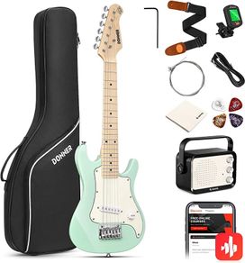 SALE 30 Inch Kids Junior Electric Guitar Beginner Kit ST Style Mini Guitar Premium Bundle with Amp, Tuner, Capo, Bag, Strap, String, Cable (FREE SHIPPING)