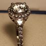 2 carat Moissanite Halo Ring with Accents Image 6
