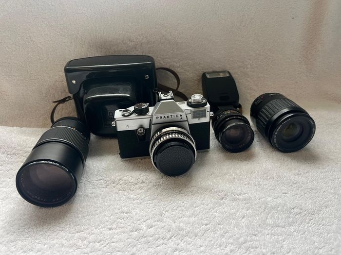 Vintage Practica L B  Camera plus extra lenses