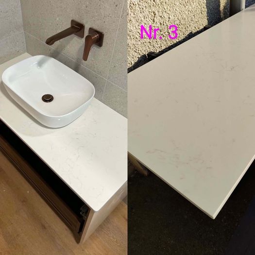 Stone countertops backsplashs window cills.