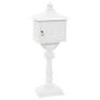 Pedestal Letterbox Aluminium Vintage Style Rustproof White Image 8